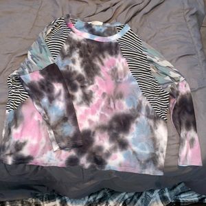 multi pattern shirt
